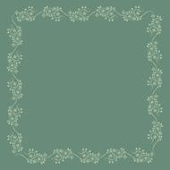 Sommer background green Floral frame pattern N2