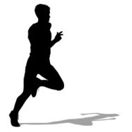 Silhouettes Runners on sprint men N12