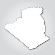 Algeria Silhouette White