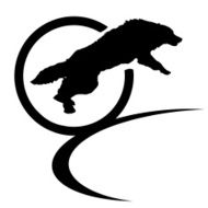 Vector silhouette of a dog N130