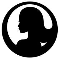 Woman face silhouette icon N2