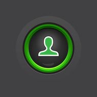 profile glossy circle dark button