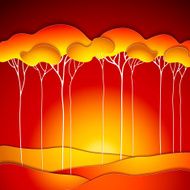 Abstract vector paper trees