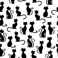 Seamless vector background with cats N2