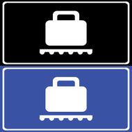Vector Baggage Claim Public Information Sign Illustration EPS10