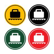 Vector Baggage Claim Public Information Sign Illustration EPS10 N2