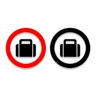 Vector Baggage Claim Public Information Sign Illustration EPS10 N3