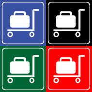 Vector Baggage Claim Public Information Sign Illustration EPS10 N4