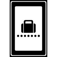Vector Baggage Claim Public Information Sign Illustration EPS10 N8