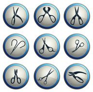 Scissors Silhouette Icons N2