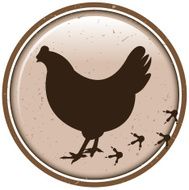 chicken silhouette label