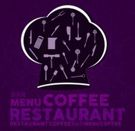 Restaurant Menu Background Purple