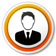 businessman orange icon