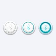 Mobile network button with bluetooth sign