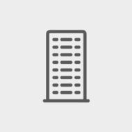 Building thin line icon N2