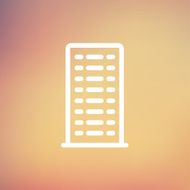 Building thin line icon N3