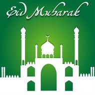 Eid-Ul-Fitr Vector Illustration Greeting Card N8