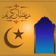 Ramadan Kareem Vector Illustration Greeting Card N16