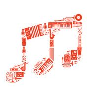 Note sign silhouette