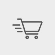 Fast delivery shopping cart thin line icon N2