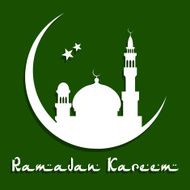 Ramadan Kareem greeting card with mosque N2