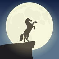 Horse rears up