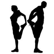 Vector silhouette of a people N147