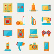 Set of home appliances and electronics icons N2