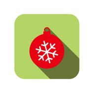Christmas ball flat icon N2