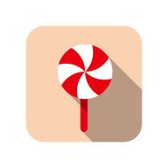 Christmas candy flat icon
