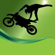 Vector silhouette of a motorcycle N2