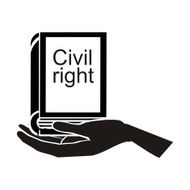 Declaration civil rights in hand