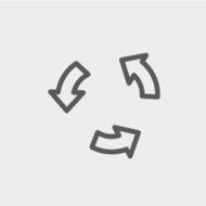 Replay thin line icon