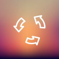 Replay thin line icon N2