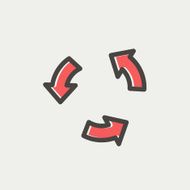 Replay thin line icon N3