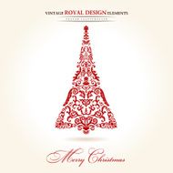 vintage christmas tree red N2