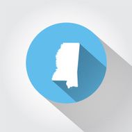Map state of Mississippi