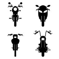 Motorcycles frontviews silhouettes