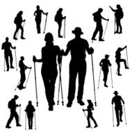 Vector Silhouette Of People N502
