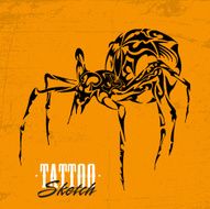 Vector Beautiful Spider Exotic Insect Patterned design Tattoo design