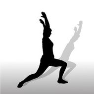 Vector silhouette of a woman N1287