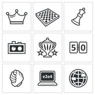 Chess icons Vector Illustration N2