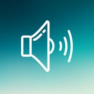 Loudspeaker thin line icon N3