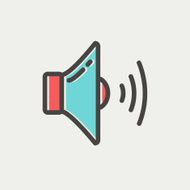 Loudspeaker thin line icon N4