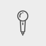 New microphone thin line icon N2