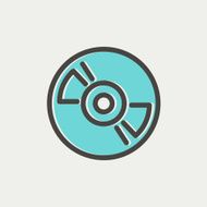 Reel tape deck player recorder thin line icon N3