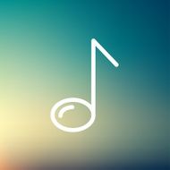 Eight note thin line icon N3