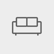 Furniture sofa thin line icon