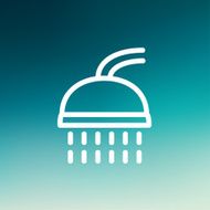 Shower thin line icon