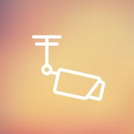 Rooftop antenna thin line icon N3